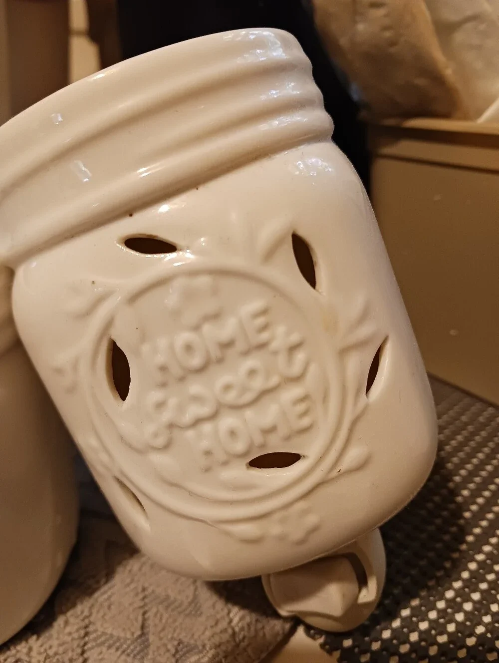 White Ceramic Plug-In Wax Warmer Night Light - Unbranded